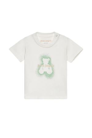 white cotton t-shirt PALM ANGELS KIDS | PBXB001S26JER001002